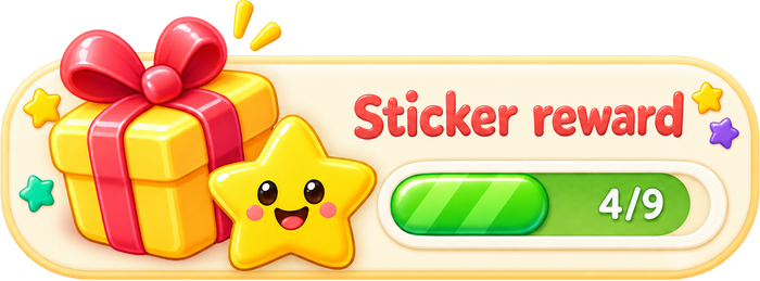 Sticker reward, 4 of 9